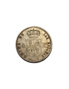 ISABEL II 1861, 4 Reales, Barcelona 2