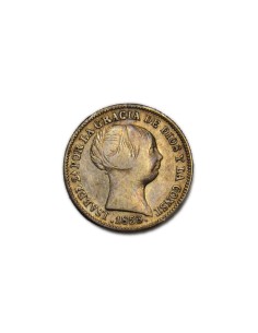 ISABEL II 1853, 1 Real, Barcelona