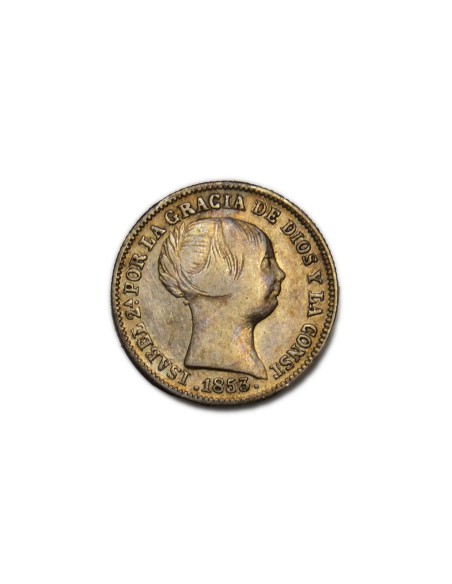 ISABEL II 1853, 1 Real, Barcelona