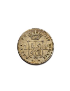 ISABEL II 1853, 1 Real, Barcelona 2