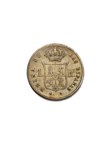 ISABEL II 1853, 1 Real, Barcelona