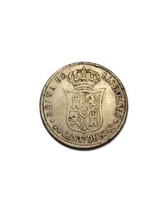 ISABEL II 1866, 40 Céntimos de Escudo, Madrid 2