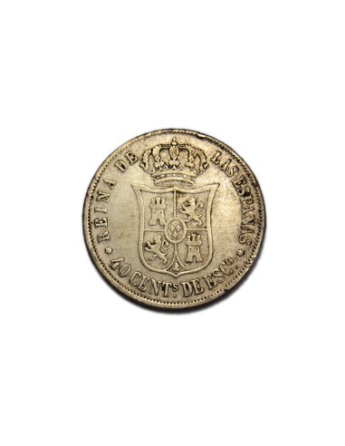 ISABEL II 1866, 40 Céntimos de Escudo, Madrid