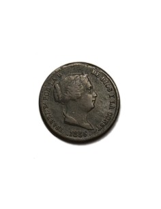 ISABEL II 1856,10 Céntimos de Real,Segovia