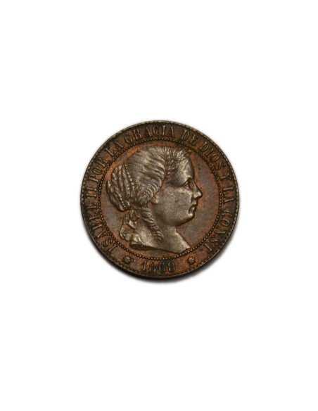 ISABEL II 1868 1 Céntimo de Escudo, Barcelona