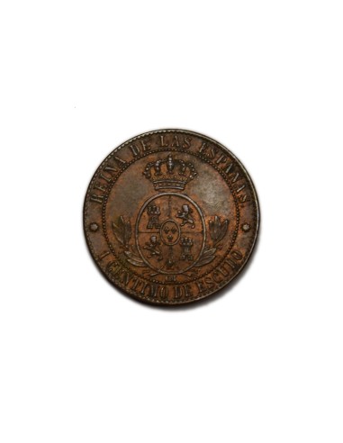 ISABEL II 1868 1 Céntimo de Escudo, Barcelona