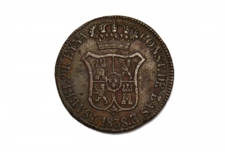 ISABEL II 1838 6 Cuartos, Barcelona