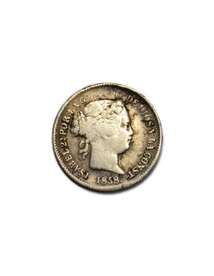 ISABEL II. 1 Real 1858, Barcelona