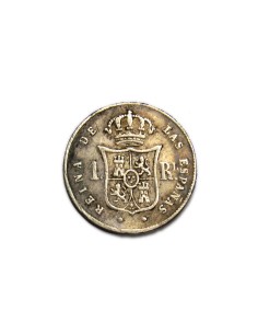 ISABEL II. 1 Real 1858, Barcelona 2