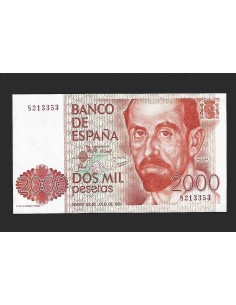 JUAN CARLOS I 2000 PESETAS 1980 SIN SERIE