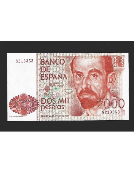 JUAN CARLOS I 2000 PESETAS 1980 SIN SERIE