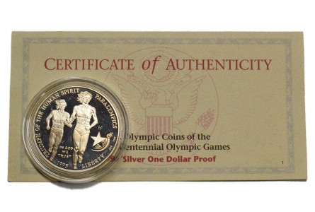 ESTADOS UNIDOS 1995 P, 1 DOLLAR, BLIND RUNNER