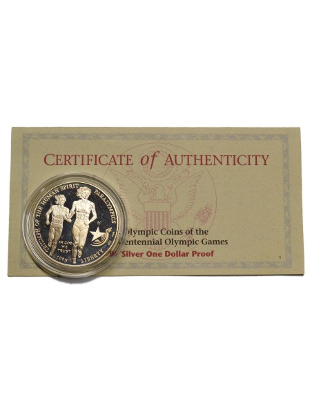 ESTADOS UNIDOS 1995 P, 1 DOLLAR, BLIND RUNNER