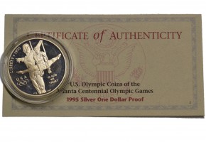 ESTADOS UNIDOS 1995 P, 1 DOLLAR, GYMNAST