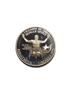 ESTADOS UNIDOS 1996 P, 1 DOLLAR, WHEEL ATHLETE 2