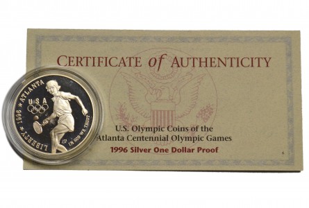 ESTADOS UNIDOS 1996 P, 1 DOLLAR, TENNIS