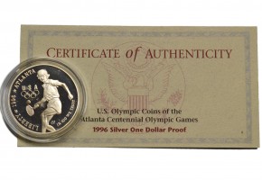 ESTADOS UNIDOS 1996 P, 1 DOLLAR, TENNIS