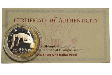 ESTADOS UNIDOS 1996 P, 1 DOLLAR, HIGH JUMP