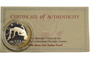 ESTADOS UNIDOS 1996 P, 1 DOLLAR, HIGH JUMP
