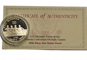 ESTADOS UNIDOS 1996 P, 1 DOLLAR, ROWING