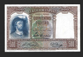 II REPÚBLICA ESPAÑOLA 500 PESETAS 1931