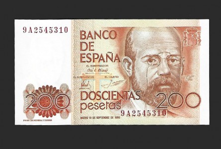 JUAN CARLOS I 200 PESETAS SERIE 9A