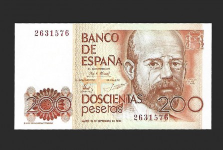 JUAN CARLOS I 200 PESETAS 1980 SIN SERIE