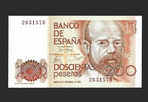 JUAN CARLOS I 200 PESETAS 1980 SIN SERIE