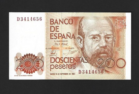 JUAN CARLOS I 200 PESETAS SERIE D