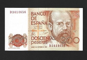 JUAN CARLOS I 200 PESETAS SERIE D