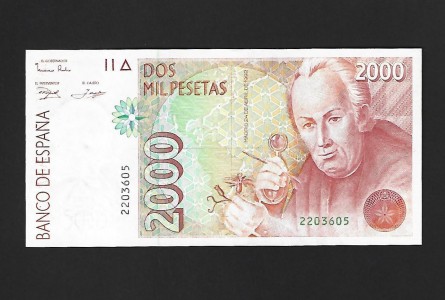 JUAN CARLOS I 2000 PESETAS 1992 SIN SERIE
