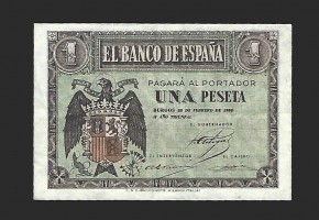 ESTADO ESPAÑOL 1 PESETA 28-02-38 SERIE F
