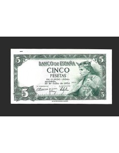 ESTADO ESPAÑOL 5 PESETAS 1954 SERIE R