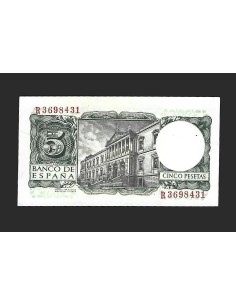 ESTADO ESPAÑOL 5 PESETAS 1954 SERIE R 2