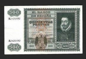ESTADO ESPAÑOL 500 PESETAS 09-01-1940 SERIE A