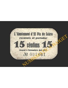 PLA DE CABRA (Tarragona), 15 cèntims 2 de setembre del 1937