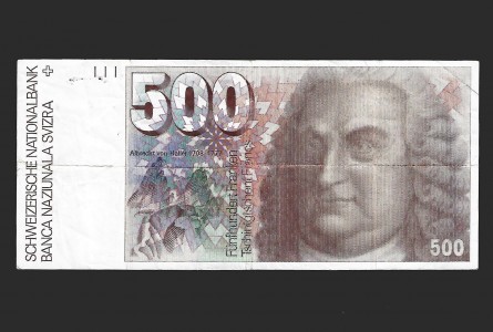 SUIZA,1976. 500 FRANCOS
