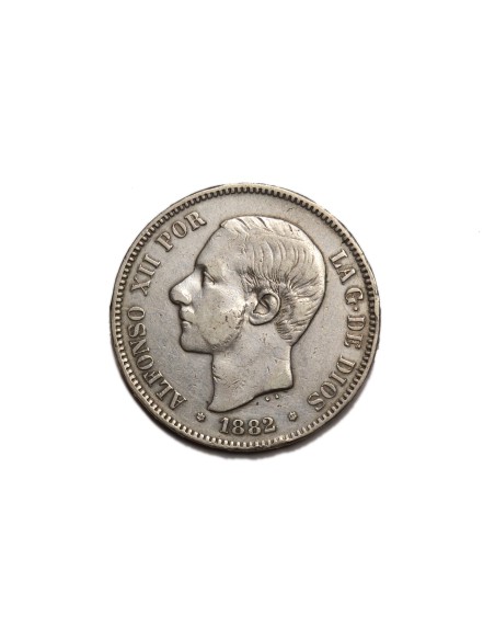 ALFONSO XII 5 Pesetas 1882 * 18-81