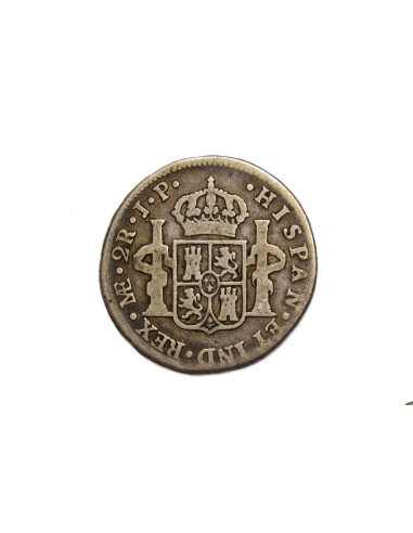 CARLOS IV, 1807. 2 Reales Lima-J.P.