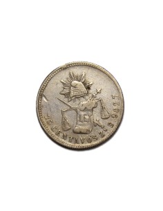 MEXICO 1885,  25 Centavos, Zacatecas 2