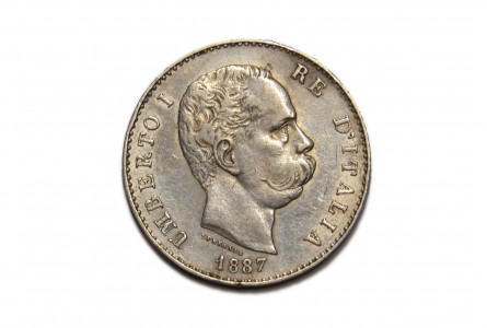 ITALIA 1887,  1 Lira, Milán