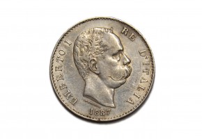 ITALIA 1887,  1 Lira, Milán