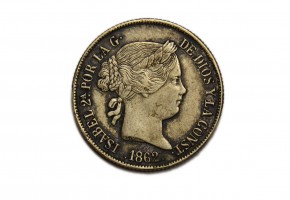 ISABEL II. 4 Reales 1862, Barcelona