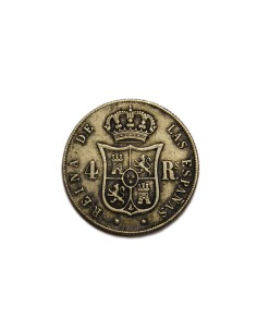 ISABEL II. 4 Reales 1862, Barcelona 2