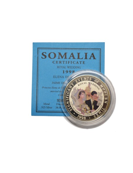 SOMALIA 1998, 250 SHILLINGS, BODA REAL : ELENA  DE BORBON Y JAIME DE MARICHALAR