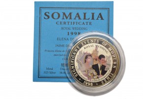SOMALIA 1998, 250 SHILLINGS, BODA REAL : ELENA  DE BORBON Y JAIME DE MARICHALAR