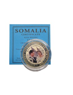 SOMALIA 1998, 250 SHILLINGS, BODA REAL : CRISTINA DE BORBON Y IÑAKI UNDARGARIN