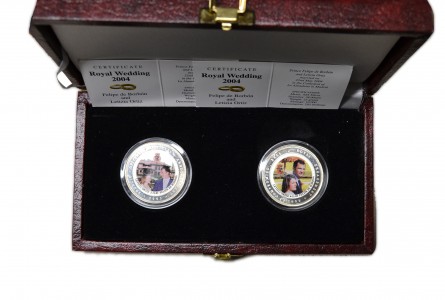 SOMALIA 2003, 250 SHILLINGS, 2 MONEDAS FELIPE Y LETICIA
