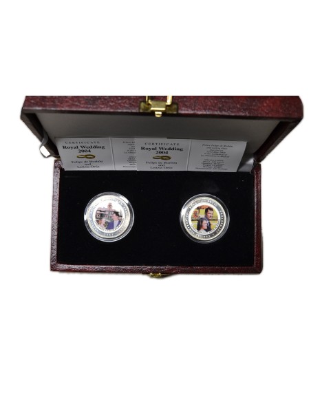 SOMALIA 2003, 250 SHILLINGS, 2 MONEDAS FELIPE Y LETICIA