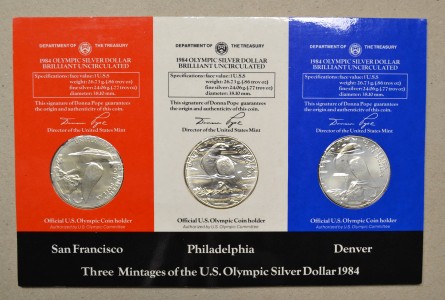 ESTADOS UNIDOS (USA) 1984, SET DOLARES COMPLETO 
